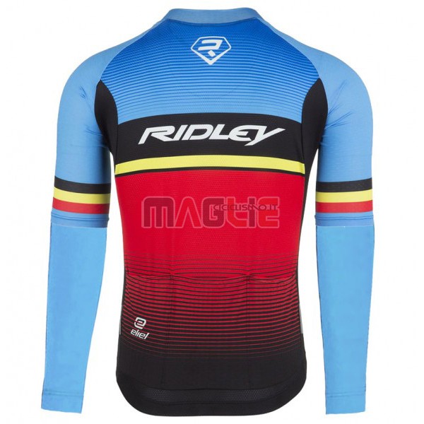 Maglia Ridley Rincon Manica Lunga 2017 Rosso e Blu